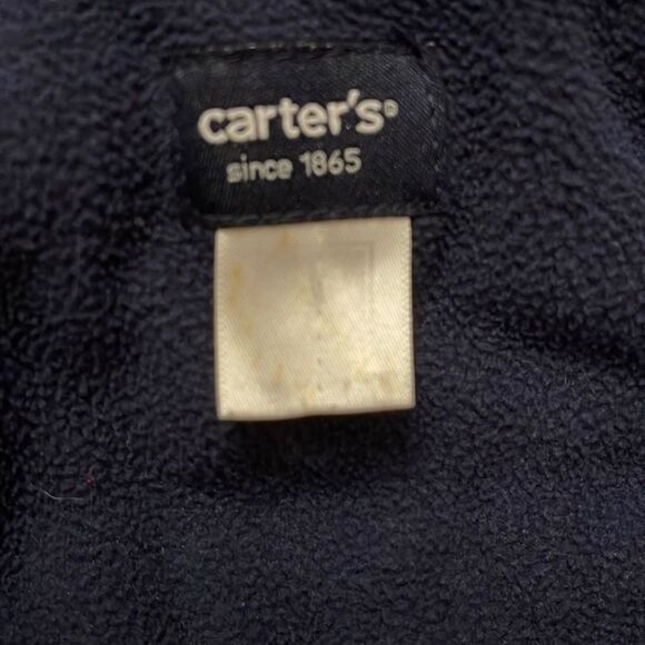 Carter’s Puffer Vest Zip Up Toddler Boy Size 24 Mo Orange/Black Front Pockets - Picture 6 of 9